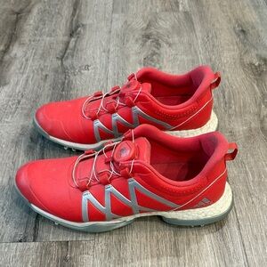 Adidas Women’s red-orange and silver BOA Golf Shoes